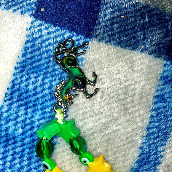 Evil eye🧿rainbow🌈mystical unicorn🦄necklace - Picture 2 of 4